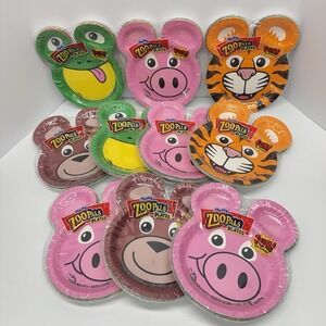 Hefty Zoo Pals Assorted Paper Plates Lot of 150 Count Brand New Sealed 10 Packs